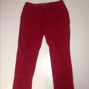 Maurices Juniors Red Skinny Jeans Size 11/12